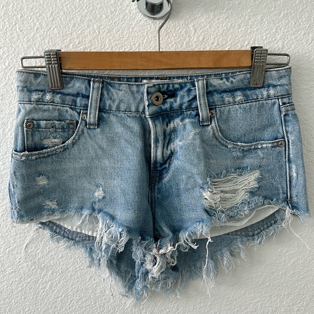 pistola denim cutoff shorts size 24